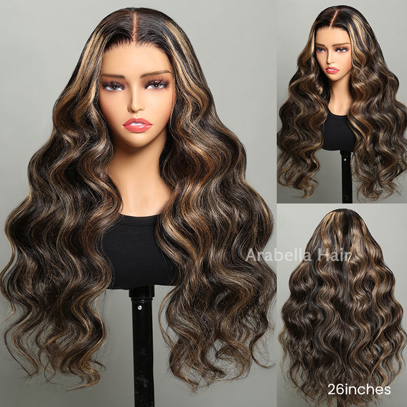 Glueless Blowout In Wavy Natural Black Pre-Cut Pre-Bleached Knots Easy-Wear Human Hair Wigs