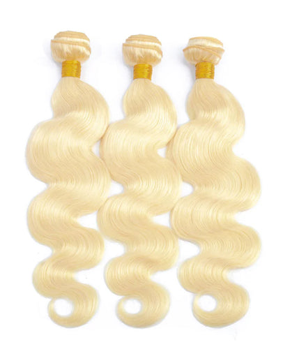 {12A 3Pcs} 613 Blond Body Wave Virgin Human Hair Weft 3pcs/pack Human Virgin Hair Extensions