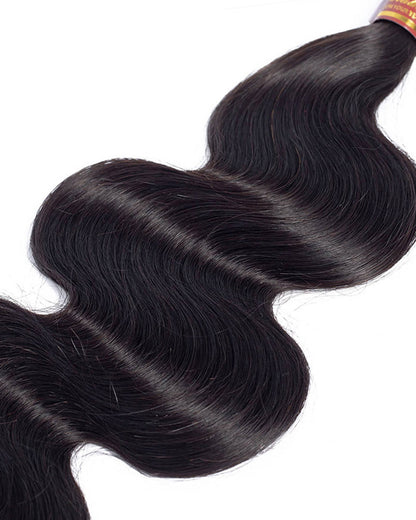 {12A 3Pcs+Closure} Body Wave 3 Bundles Hair With 4x4 Lace Closure 12A Human Hair Unprocessed Virgin Hair Weave