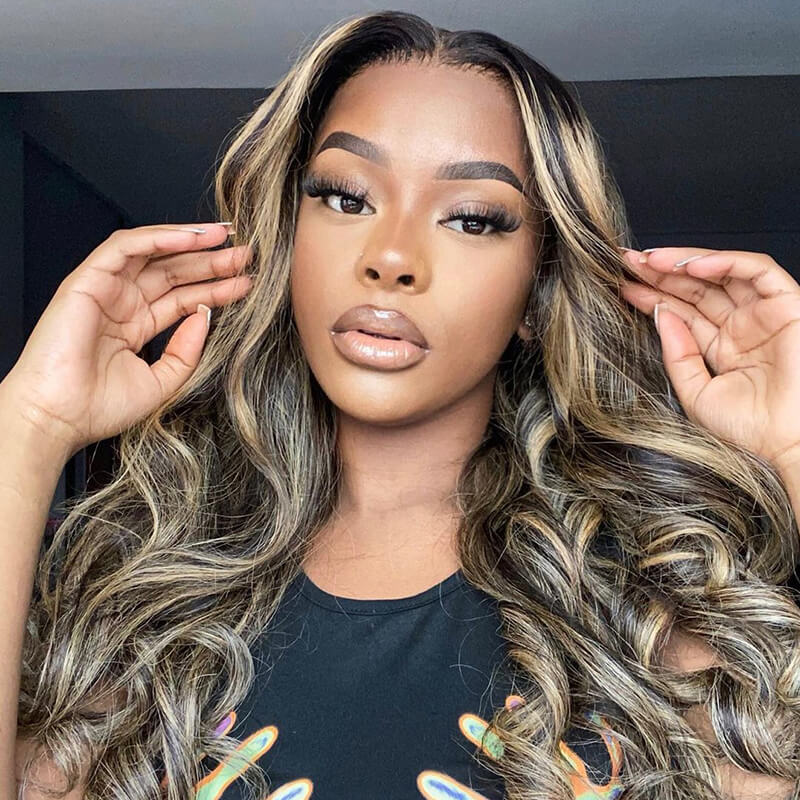 [Clearance Sale] 5x5 Glueless Lace Body Wave Balayage Colored Human Hair Wigs