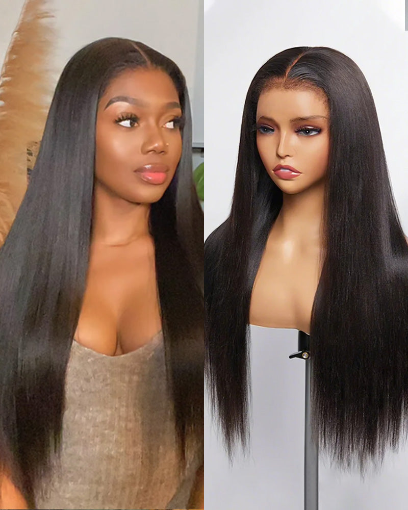 13x6 Lace Frontal Straight Natural Black Human Hair Wig- Arabella Hair