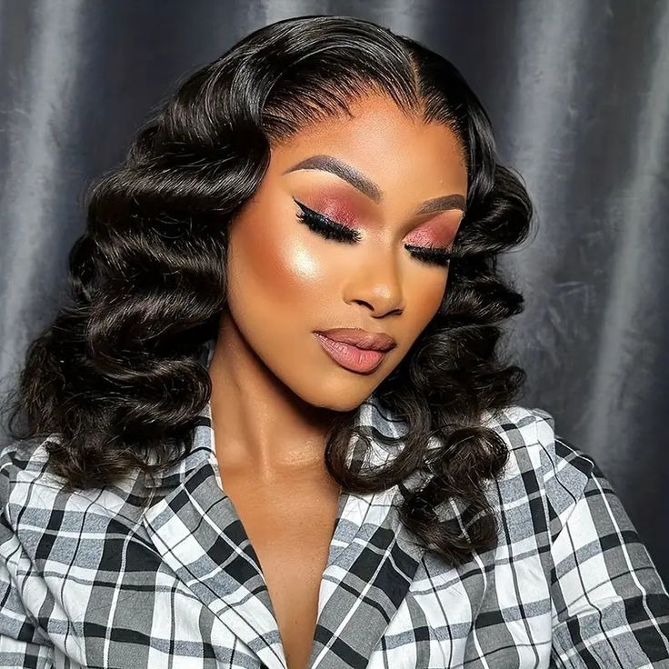 Bogo Sale | Balayage Color Body Wave 24inches+Natural Black Loose Wave Bob 14inches-6x5 Lace