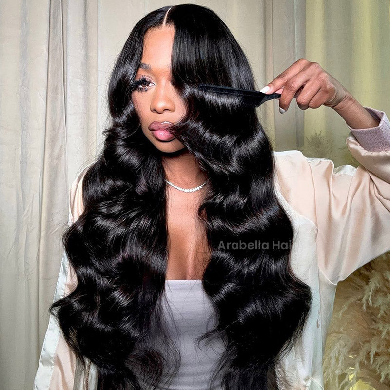 Easy-Wear Body Wave Pre-Cut Glueless 6x5 Lace Front Wig C-part Pre-bleached Knots Beginner-Friendly Human Hair