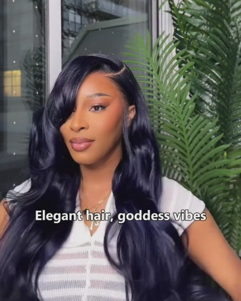 Arabella 13x6 Three-Go™ Midnight Blue Glueless Loose Body Wave With Drawstring 100% Human Hair Wig