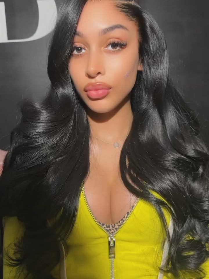 Arabella 13x6 Three-Go™ Glueless Wig Body Wave With Drawstring Natural Black 100% Human Hair Wig