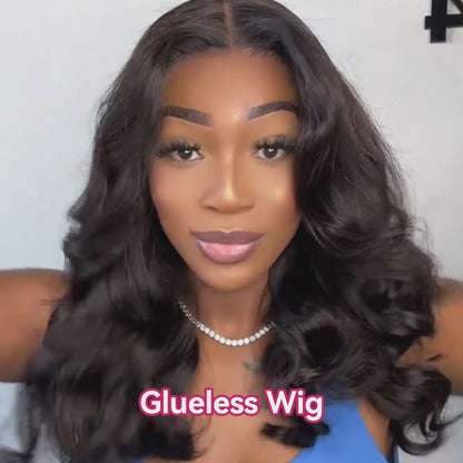 【Super Sale】Pre-Cut Glueless 6-inch Deep Lace Super Silky Straight/ Wavy/ Special Kinky Curl Wig Mini Knots Easy-Wear Natural Black Human Hair Wigs