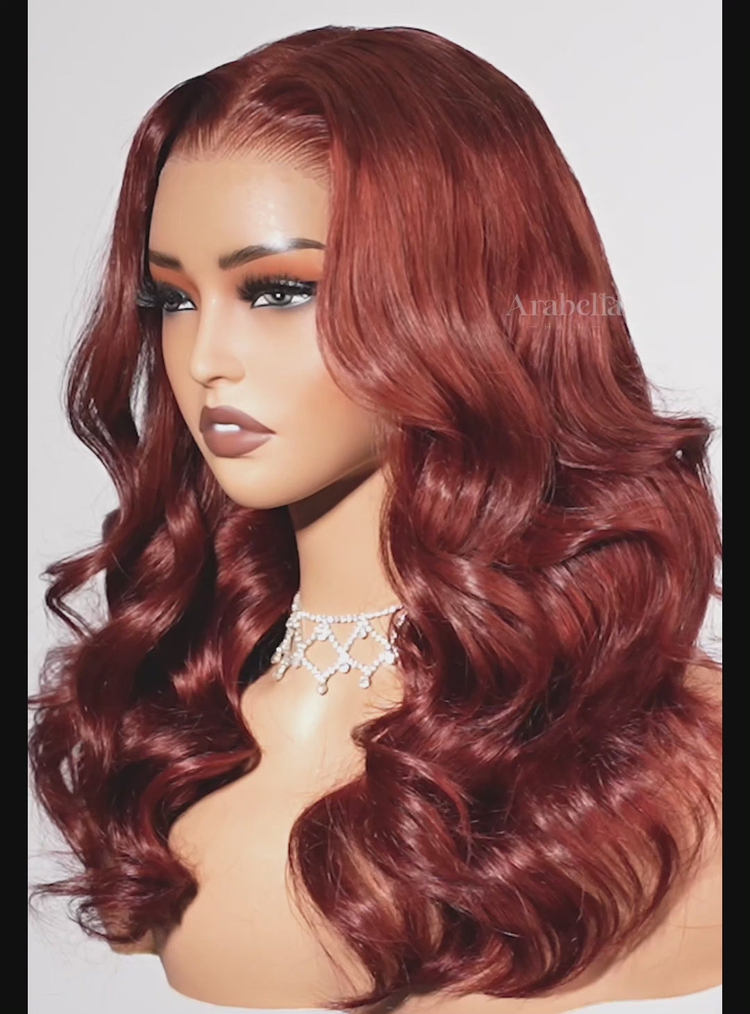 $100-$50 | Arabella 13x6 Three-Go™ Glueless Reddish Brown Loose Body Wave Wig