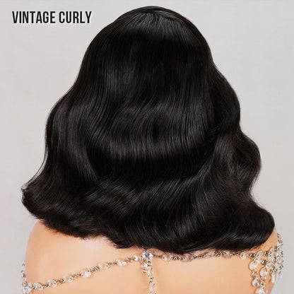 Layered Short Bob 6x5 Pre-Cut Lace Celebrity Style C Part Human Hair Wig