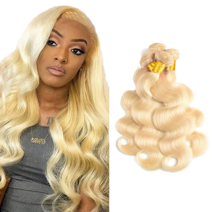 {12A 3Pcs} 613 Blond Body Wave Virgin Human Hair Weft 3pcs/pack Human Virgin Hair Extensions