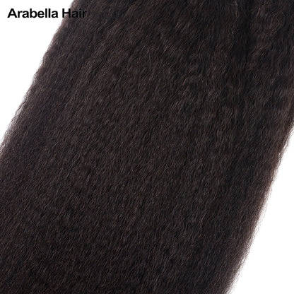 Human hair wig {12A 3Pcs} Yaki Straight 3 Bundles/Pack Human Virgin Hair Extensions - arabellahair.com