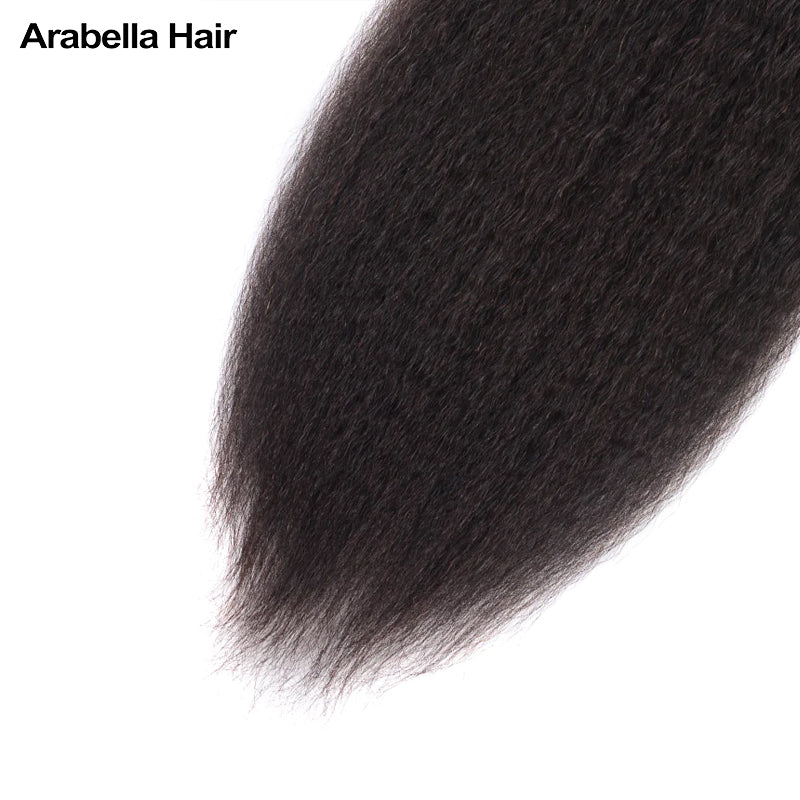 Human hair wig {12A 3Pcs} Yaki Straight 3 Bundles/Pack Human Virgin Hair Extensions - arabellahair.com