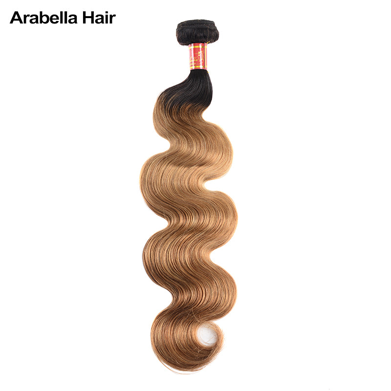 {12A 3Pcs} Ombre T1b/27 Virgin Body Wave 3 Bundles/pack Human Hair