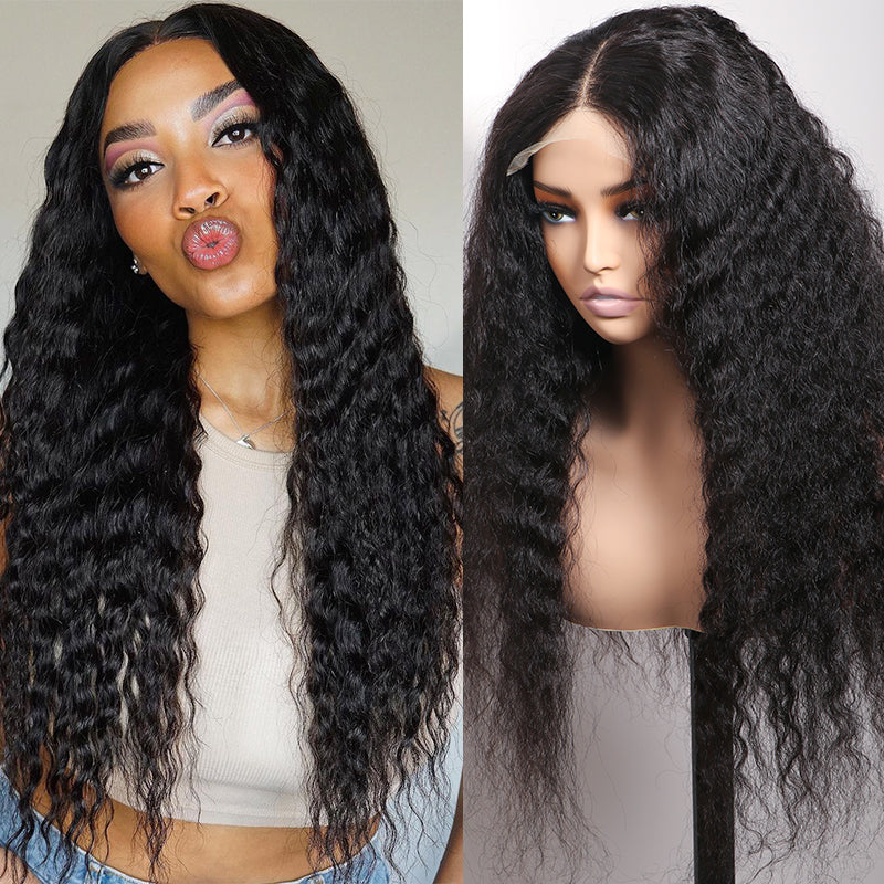 Glueless 5x5 Lace Curly Bohemian Style Natural Color Lace Frontal Colored Human Hair Wig