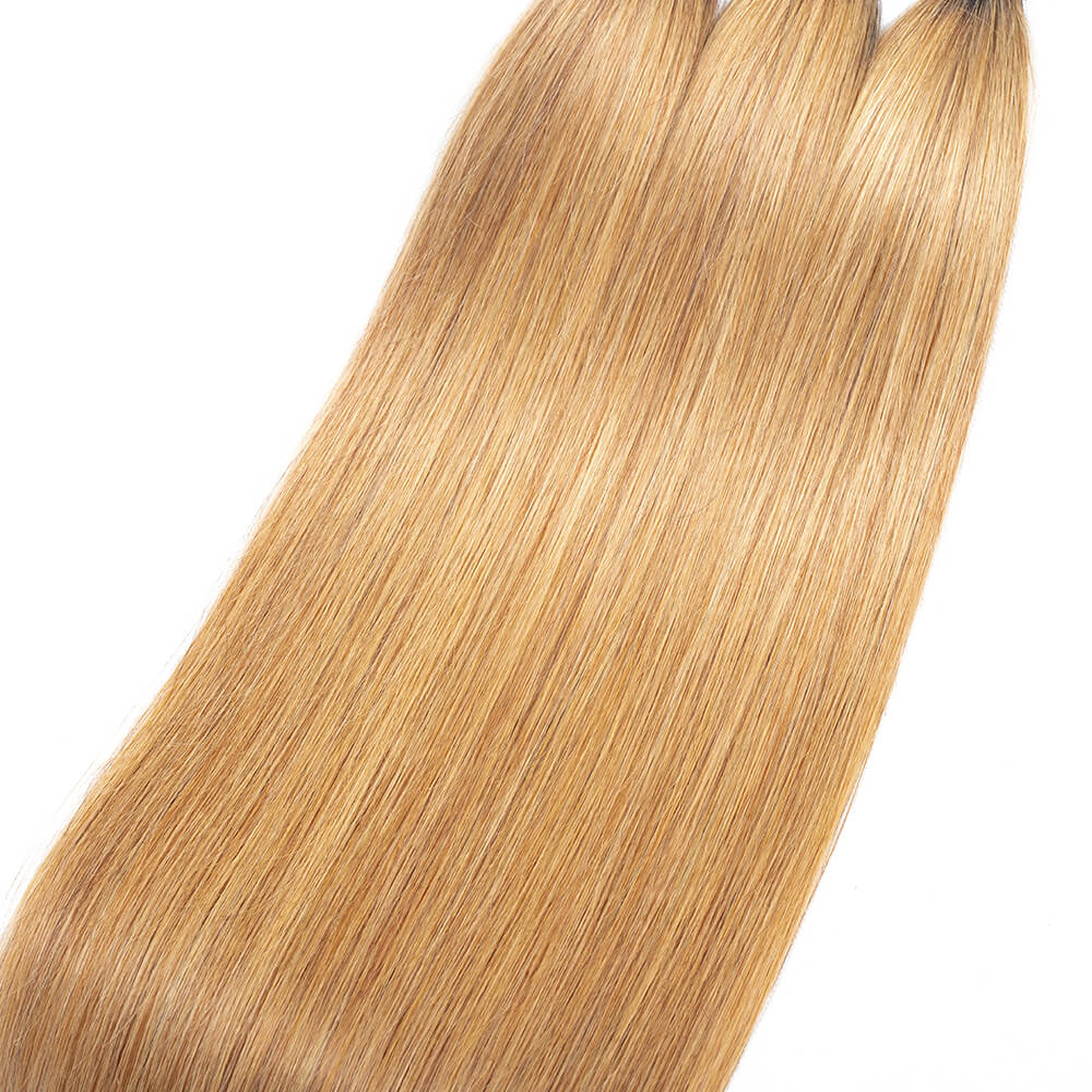 Ombre T1b/27 Virgin Straight 3 Bundles/pack - arabellahair.com